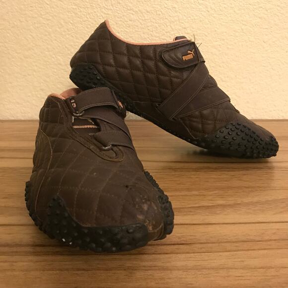 Puma Mostro 342347 03 Quilted Brown Leather Low Sneaker Shoes Size 9.5 - Picture 1 of 7
